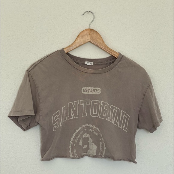 GARAGE Distressed Cropped Tee - Picture 2 of 7